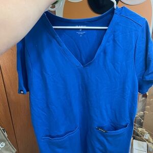 Jaanu scrub Blue V-Neck T-Shirt